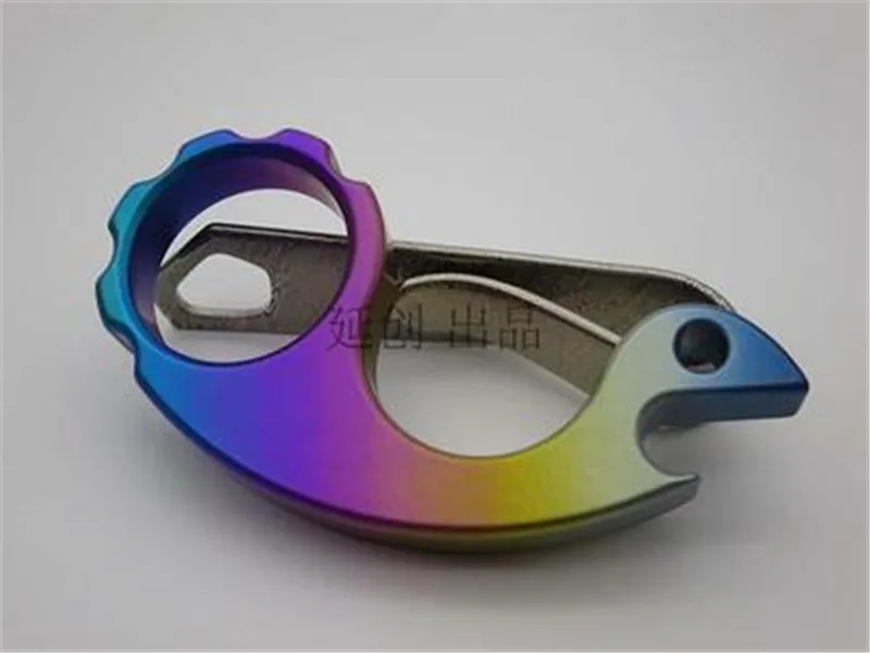Bottle opener Handmade Solid EDC Brass Ti Keychain Tool Snail Shape Outdoor Cosplay Hook Pendant Christmas Gift | Украшения и