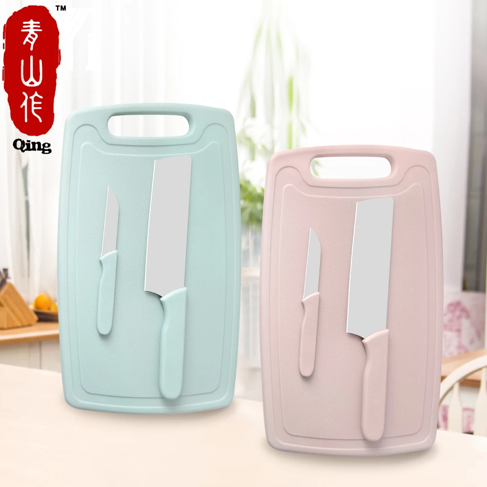 Qing Chef Набор ножей Кухонные ножи с пластиковой разделочной доской портативная