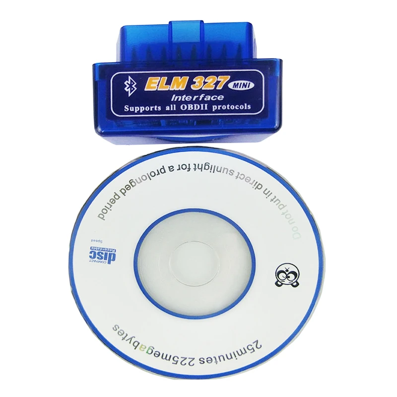 

best price super mini ELM327 Bluetooth OBD2 v2.1 support all obdii smartphone and PC MINI ELM 327 BLUETOOTH blue colors