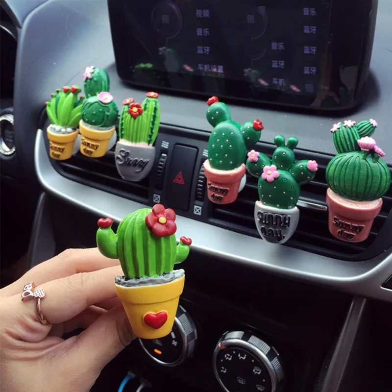 

Creative 3D Simulation Plant Auto Air Conditioner Outlet Decoration Perfume Clip Air Freshener Car Tuyere Fragrance Car Ornament