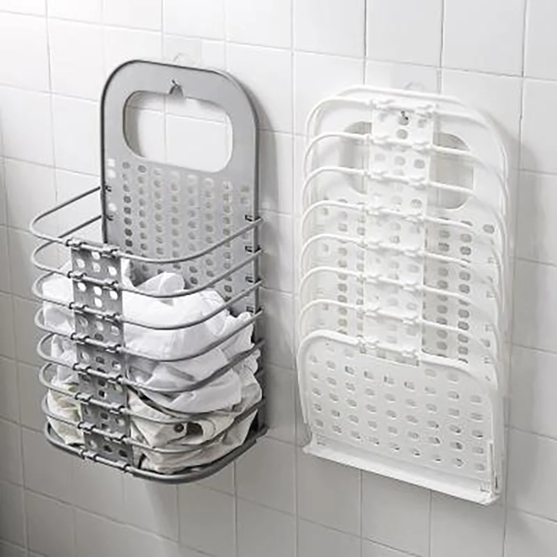 PP Складная корзина белый серый Настенный Складной быстрая установка простой