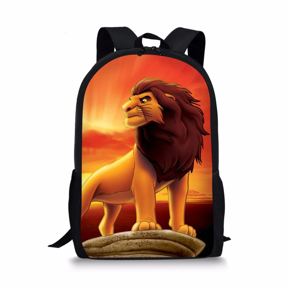 Children's School Backpack The Lion King Prints Pattern Girls School Book-Bags Set Women Multi-functional Travel Backpack