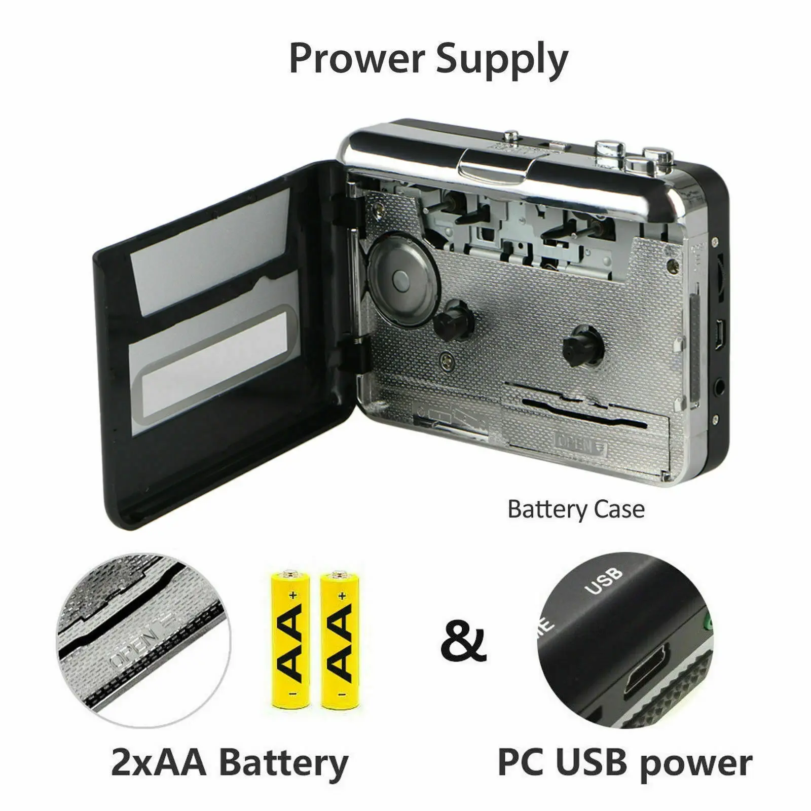 Цифровой аудио музыкальный плеер для ПК Usb преобразователь кассеты в Mp3 Cd файлов