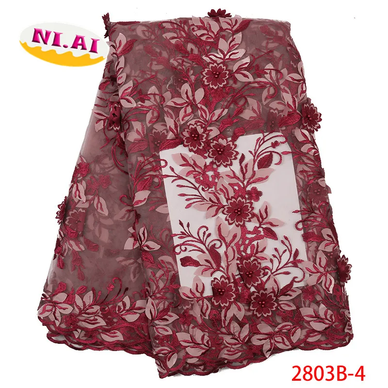 Популярные 3D цветы кружева вышивка кружевная ткань для женщин Свадебное платье