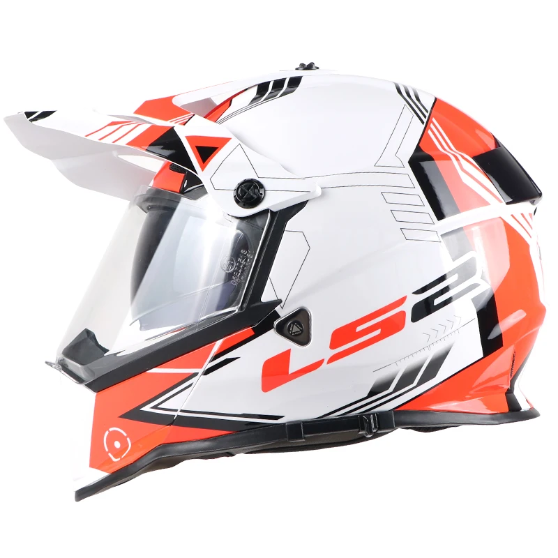 LS2 MX436 Pioneer moto rcycle шлем с солнцезащитным щитом atv dirtbike cross moto cross шлем с двойными линзами внедорожные гоночные мото шлемы