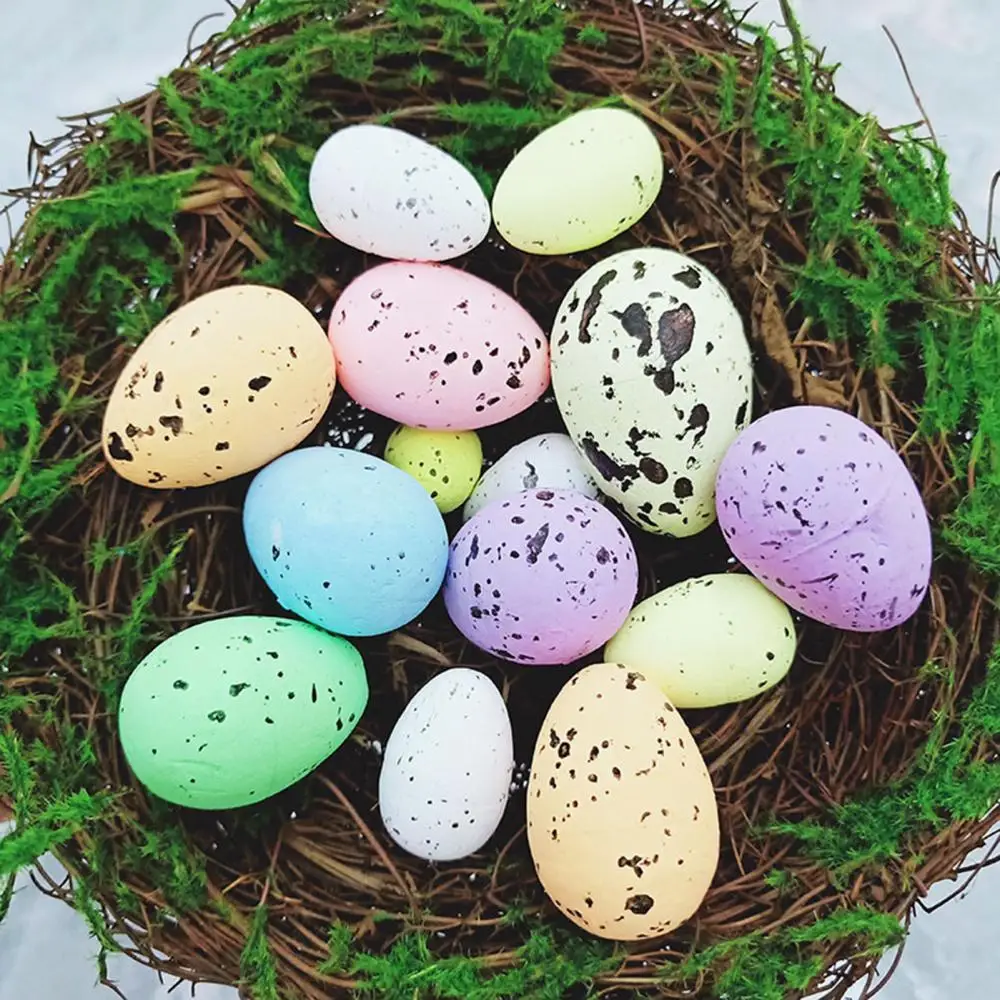 

20pcs New Style Colorful Easter Eggs Bright Color DIY Safety Happy Easter Eggs Decor For Easter Festival Supplies Decor