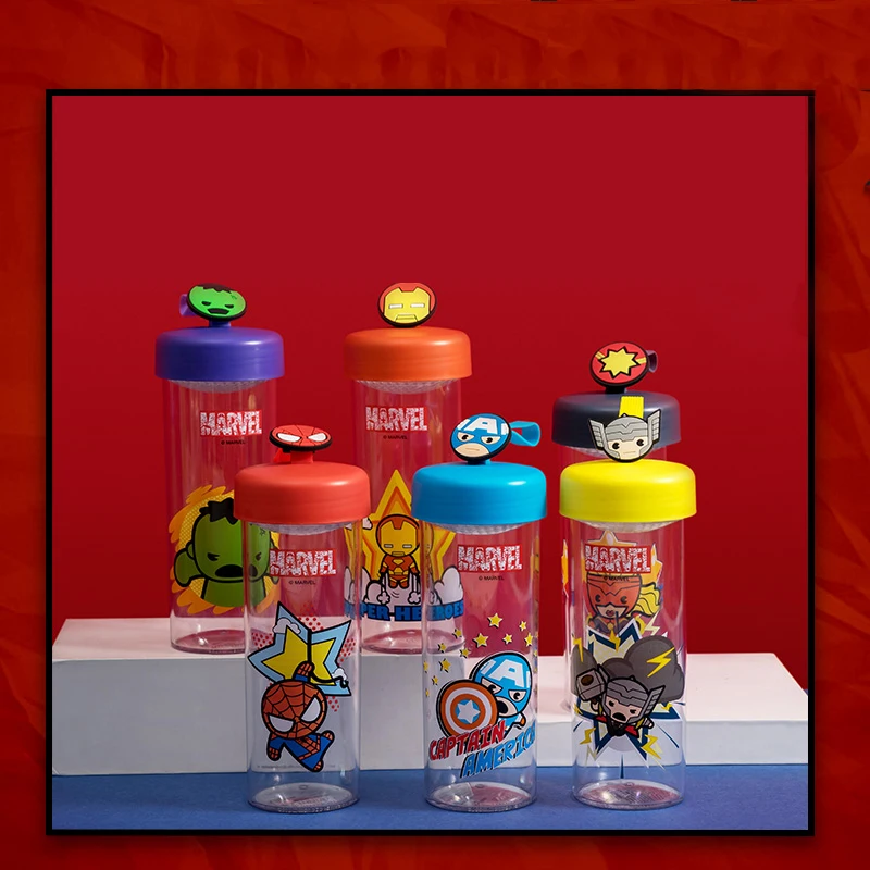 450 мл Marvel мультфильм серии ручка чашки милый пластик детская бутылка для воды в
