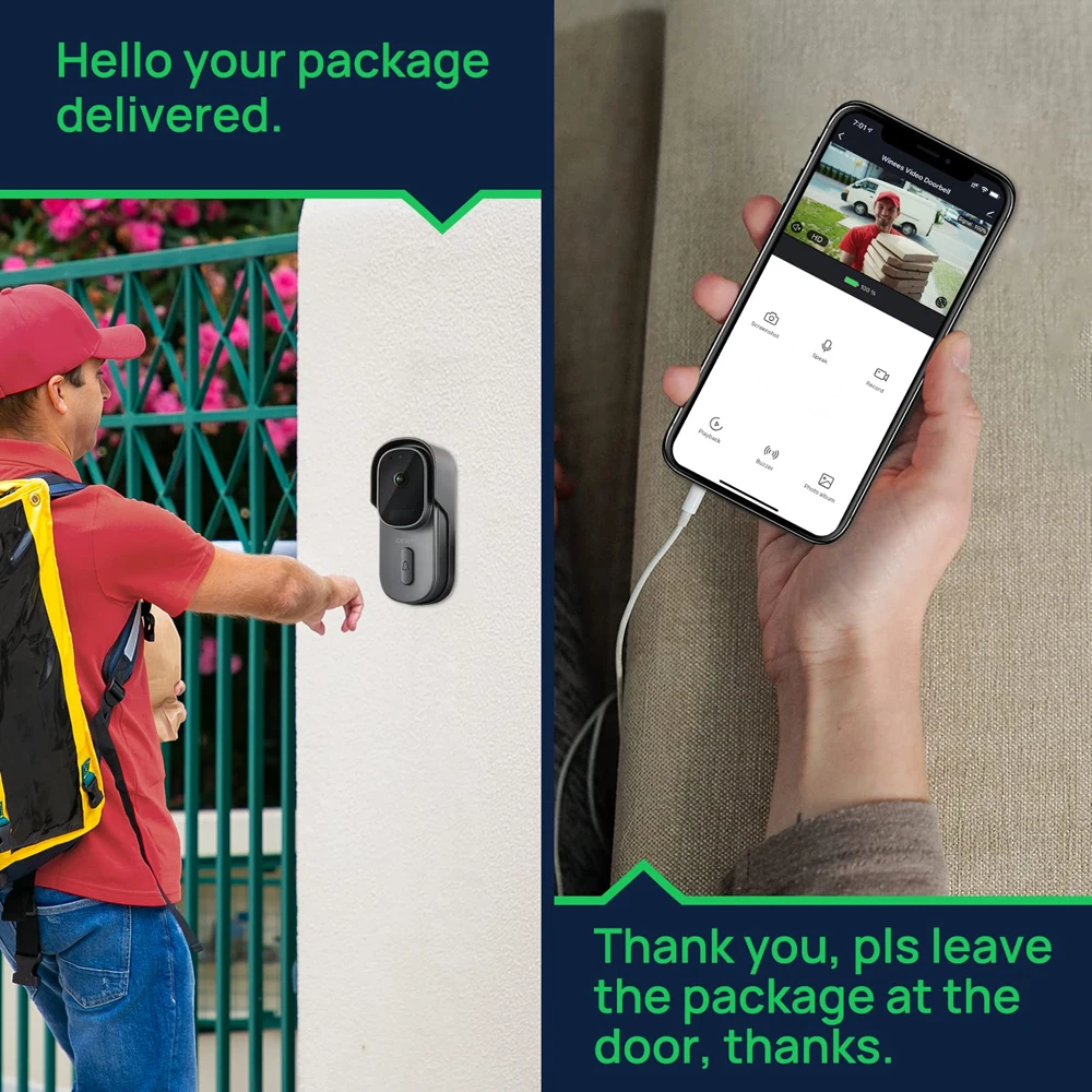 Tuya Smart Home Doorbell 2MP 1080P Door Peephole Camera WiFi Wireless Bell Audio Video Intercom For Google Alexa Life | Безопасность и