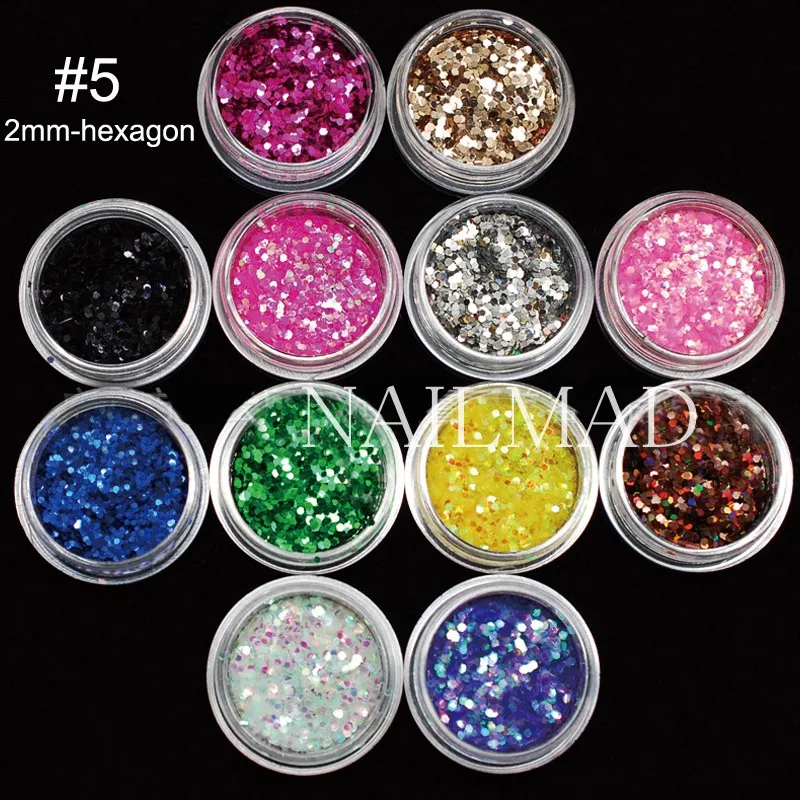 12 коробок лазерный блеск для ногтей блестки Флуоресцентная акриловая пудра