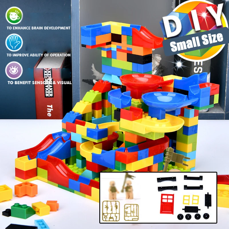Marble Man Run Building Block Duplo Small Particle Funnel Slide DIY Child Toy Girl | Игрушки и хобби