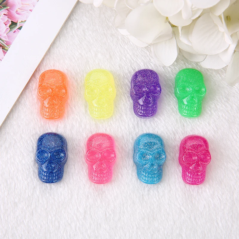 Подвеска в виде черепа на Хэллоуин 16 шт. 30*13 мм|beads for diy|skull beadsflat back |
