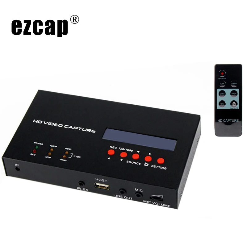 Оригинальный Ezcap 283S HD видео Захват коробка HDMI CVBS AV видеозапись для PS3 PS4 XBOX TV STB