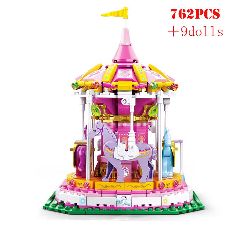 Девушка Серия площадка колесо обозрения карусель строительные блоки Город