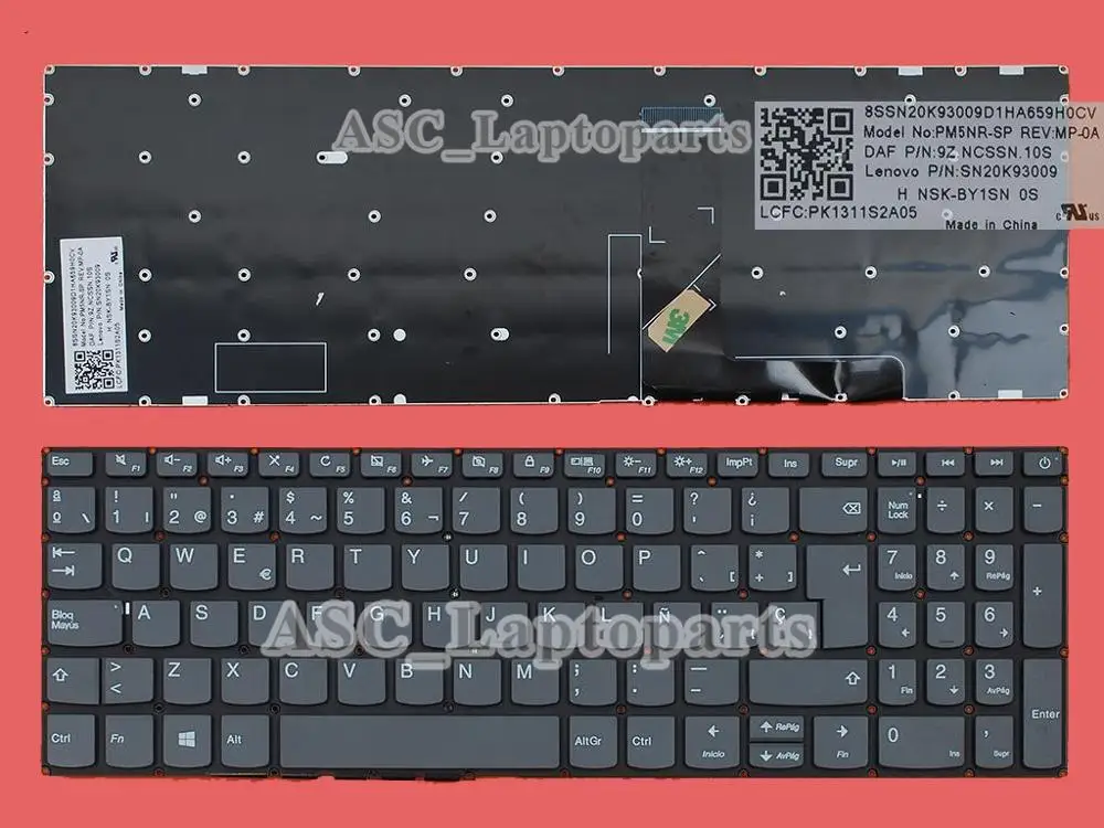 Новая клавиатура Teclado с испанской раскладкой для ноутбука Lenovo ideapad 330 15IKB U/ 17IKB D/330