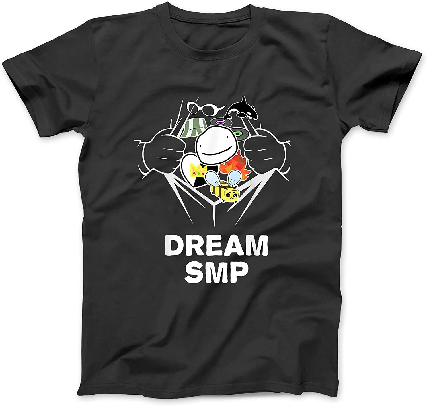 

Летняя Удобная футболка Dream SMP, свободная Универсальная футболка с коротким рукавом, с героями мультфильмов