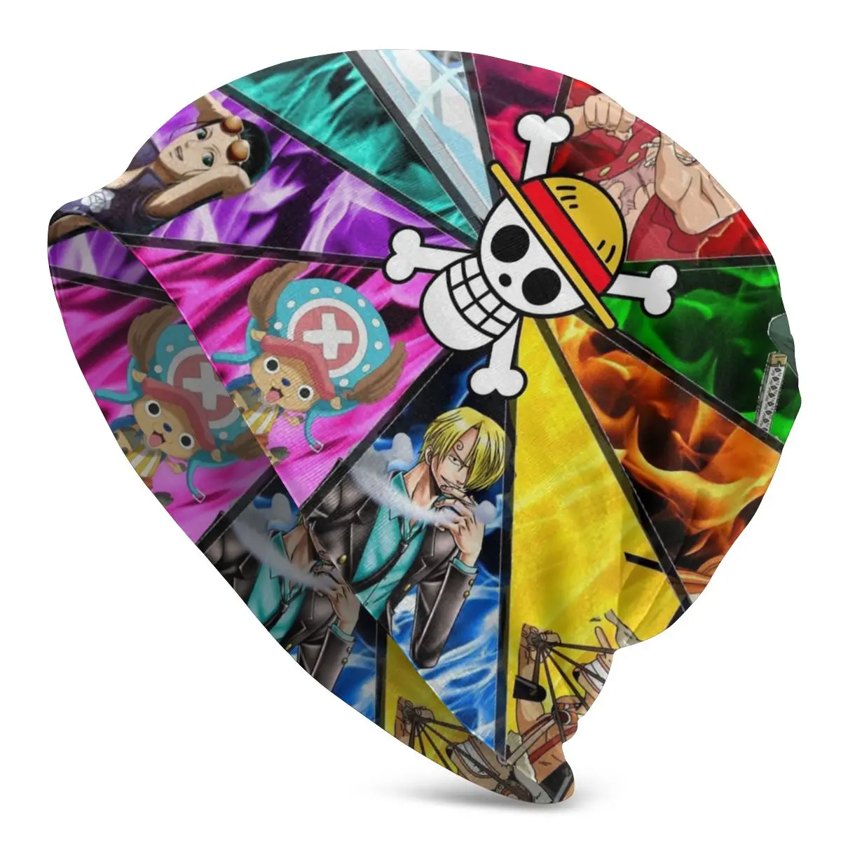 

One Piece Anime Team Men Women Beanies Outdoor Ski Cap Double Layer Fabric Bonnet Hat