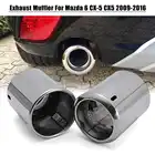 2 шт., глушитель выхлопной трубы из нержавеющей стали для Mazda 3 6 Atenza CX-5 2009-2016
