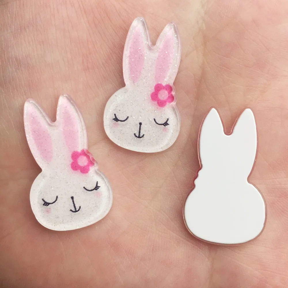 10 шт. милые цветные блестящие акриловые стразы с плоской задней стороной в виде