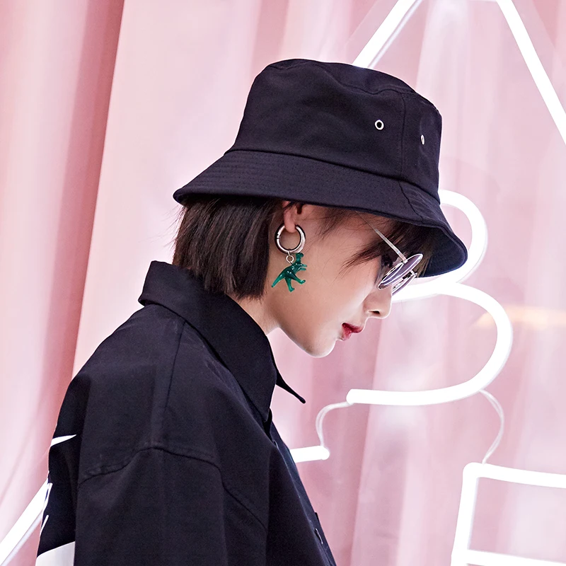 Шляпа ведро с буквенным кольцом для мужчин и женщин уличная шляпа от солнца K Pop Bob