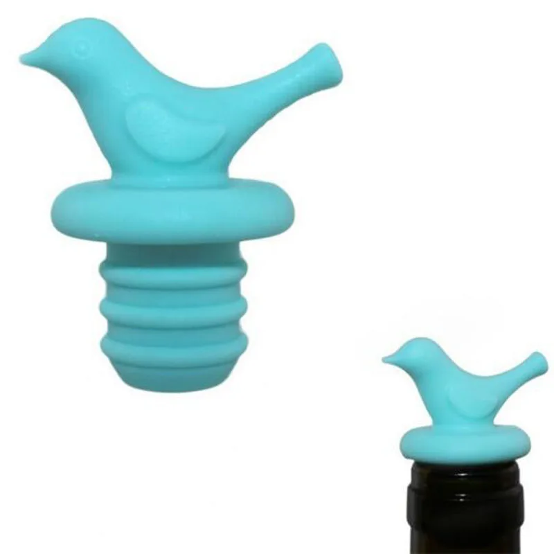 3 шт. Силиконовая пробка для бутылки вина с милой птицей креативная винной