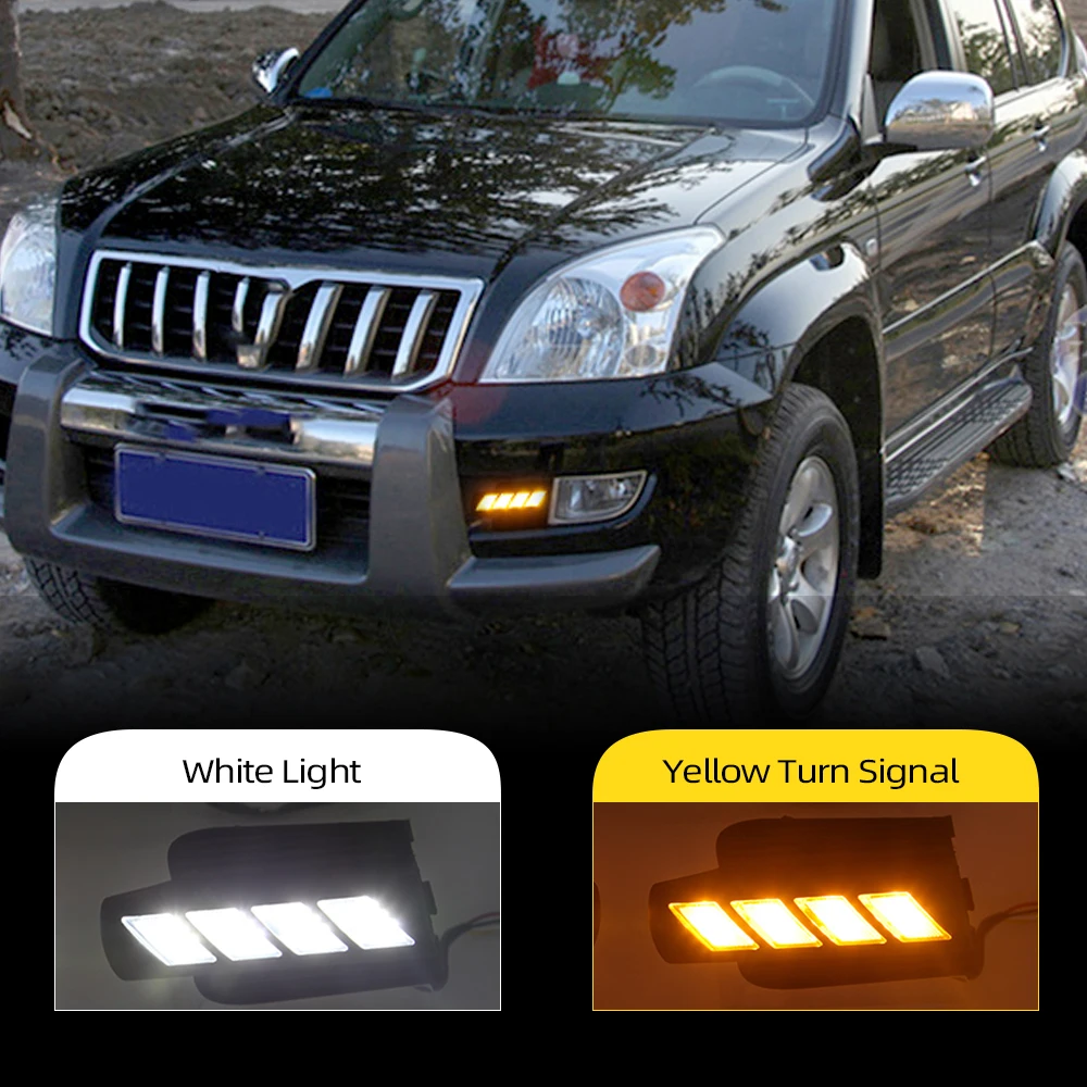 Автомобильная проблесковая 2 шт. DRL для Toyota Prado 120 Land cruiser LC120 FJ120 2003 2004 2005 2006 2007 2008 2009