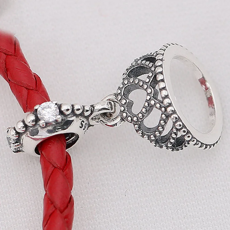 

100% 925 Sterling Silver Charm Silver Exquisite Crown Pendant Fit Pandora Women Bracelet & Necklace Diy Jewelry