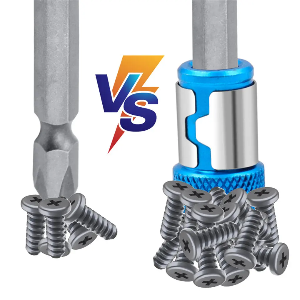 

2/1pcsUniversal Magnetic Ring Metal Screwdriver Bit Magnetic Ring For 6.35mm Shank Anti-Corrosion Drill Bit Magnet Powerful Ring