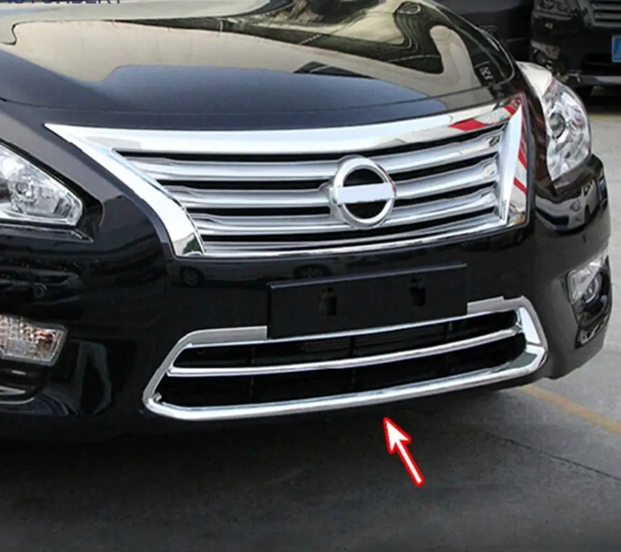 

AX Chrome Front Mesh Bottom Grille Bumper Cover For Nissan Teana Altima 2013 2014 2015 Frame Frame Decore Trim Molding styling