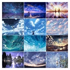 Алмазная живопись LZAIQIZG, картина квадратнаякруглая с вышивкой, для любимых искусств, ландшафтный Декор ручной работы для дома