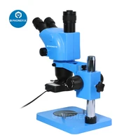 6 5 65x simul focus trinocular microscope with piler stand for mobile phone pcb micro soldering stereo trinocular microscope set