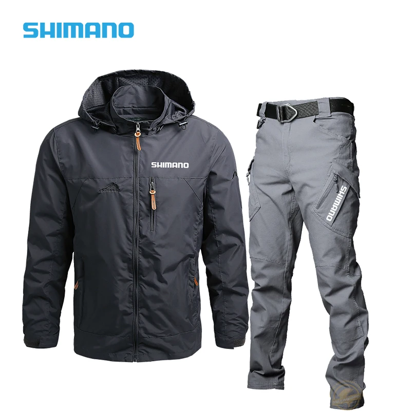 

SHIMANO Men's Autumn Winter Fishing Suits Outdoor Anti-mosquito Windproof Fishing Jackets Camping High Quality Mountaineering