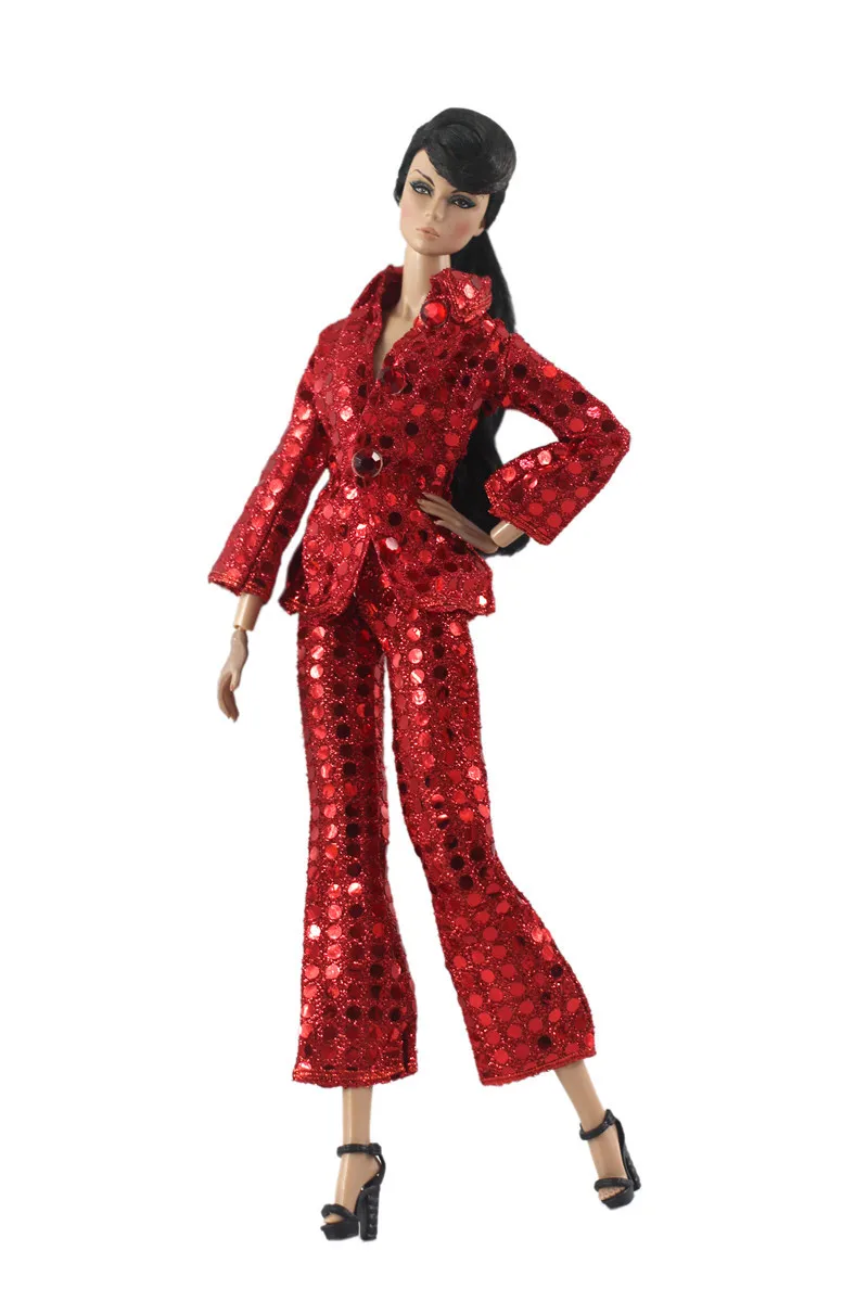 

Clothes set + bag / Bling Red sequin Suits clothing outfit For 1/6 BJD Xinyi FR ST Barbie Doll / 30cm doll clothes
