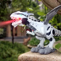 electronic toy large walking dragon toy fire breathing water spray with light sound mechanical dinosaurs model toys for kids