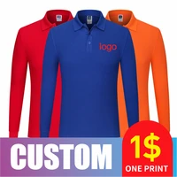 coct fashion casual cheap long sleeve polo shirt personal company group logo customized polo shirt mens and womens customized