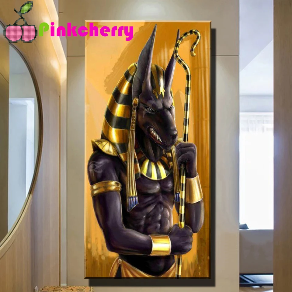 Картина из страз с египетским фараоном воином 5D DIY загадочная коробка, разные стили, картина стразы, подарок для вышивки крестиком k1179