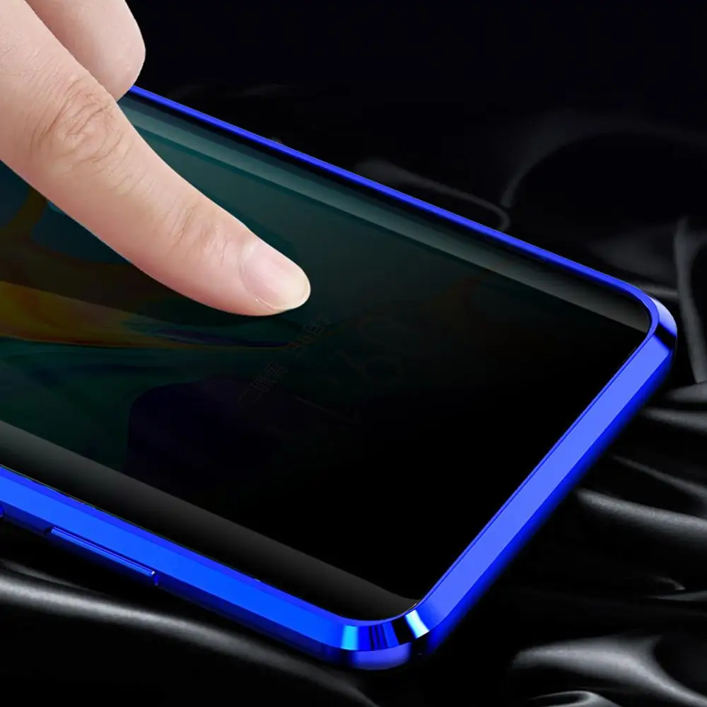 Противоударный металлический бампер для Huawei P30Pro P30 чехол закаленное стекло