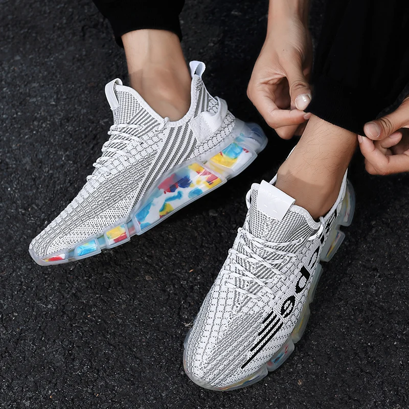 

Men's Athletic Shoes Sports Casual Shoes Sneaker White Male Sneakers Sport Comfortable Men Breathable For Man Fashion Black