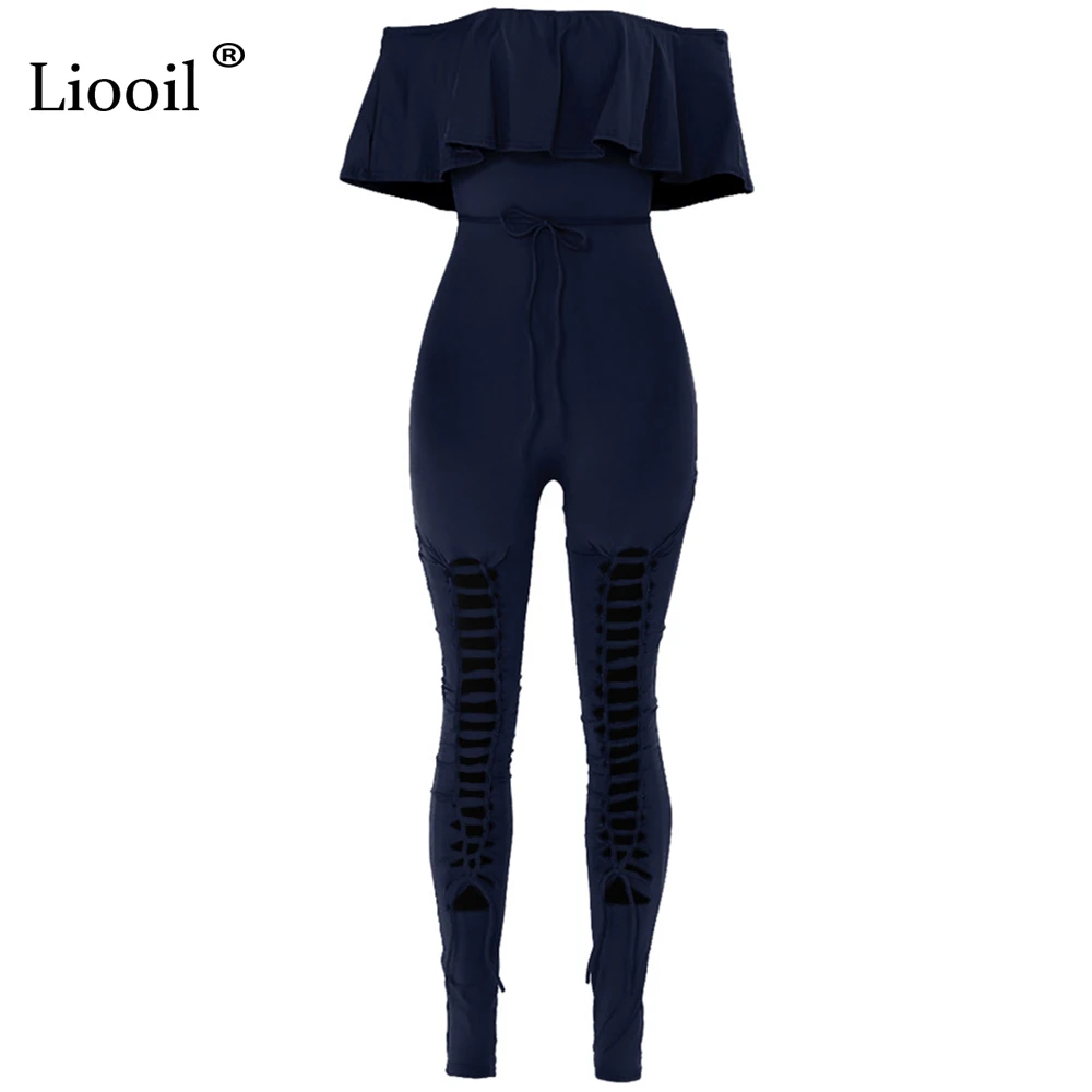 Liooil, стиль, женские комбинезоны с рюшами, короткий рукав, вырез лодочкой, черный комбинезон с вырезами, сексуальные комбинезоны, белый комбинезон