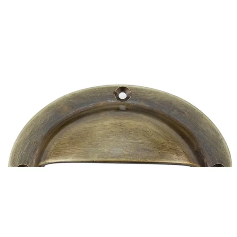 Pull ring handle Ltd Solid Face Fix Shaker Style Hooded Drawer Cabinet Cup Handle 95mm Antique Brass CNIM Hot | Обустройство дома