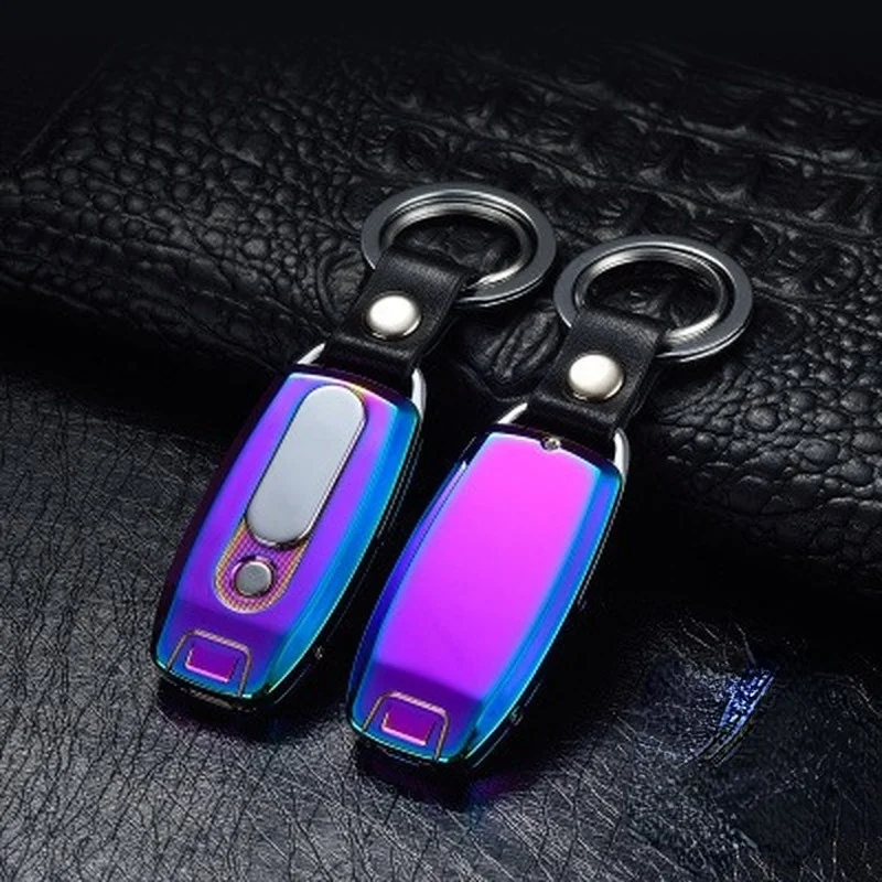 

Lighter USB Charging Creative Car Keychain Cigarette Lighter Windproof Boyfriend Gift Smoking Accessories Heating Wire Lighter