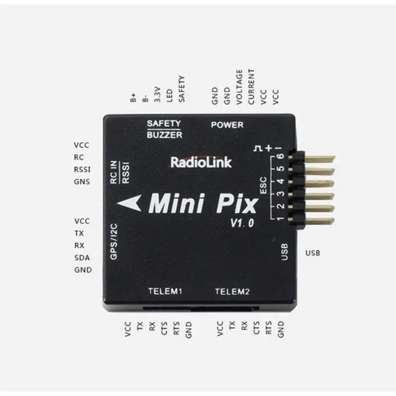 Для радиоуправляемого дрона FPV квадрокоптера Radiolink MINI PIX Pixhawk Базовая