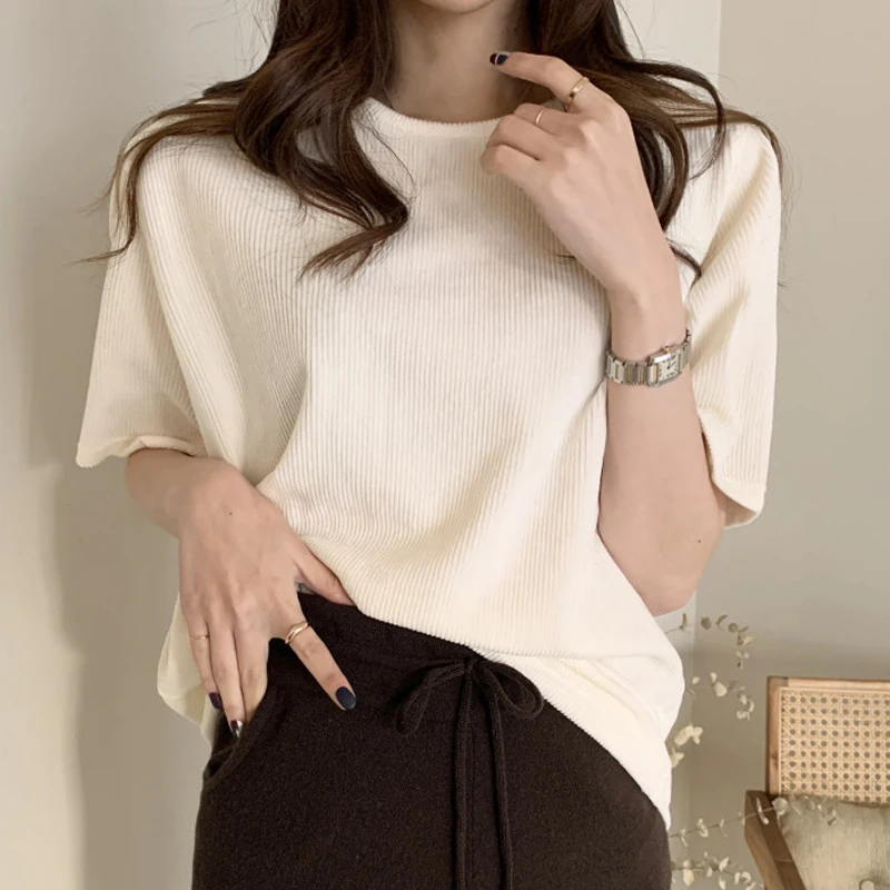 Mozuleva 2020 Сезон весна-лето Новые женские топы с О-образным вырезом бархатные