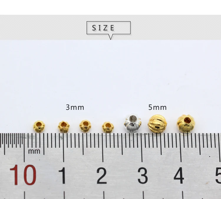 Бусины разделители для браслетов ожерелий ювелирных изделий 100p 3 мм 5 мм|Бусины