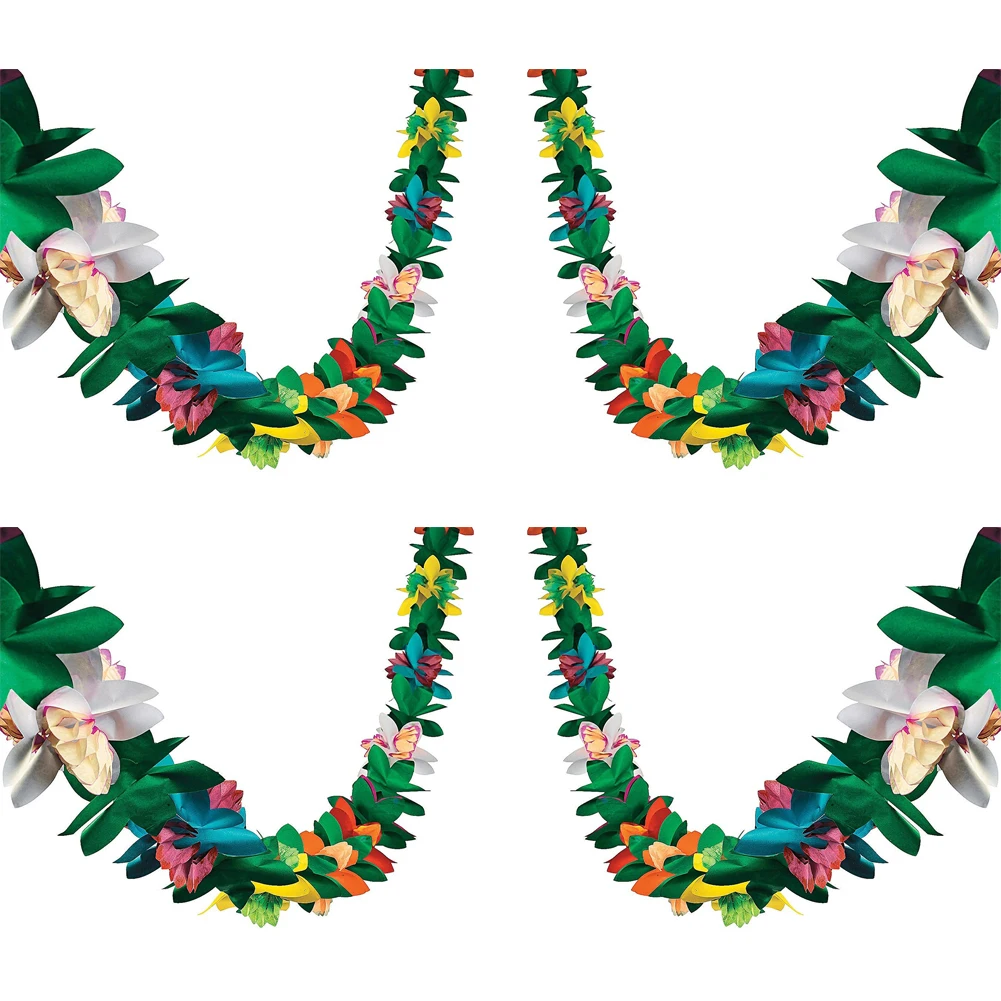 Гирлянда из цветных тканей для Гавайского фестиваля 3 м|Украшения своими руками