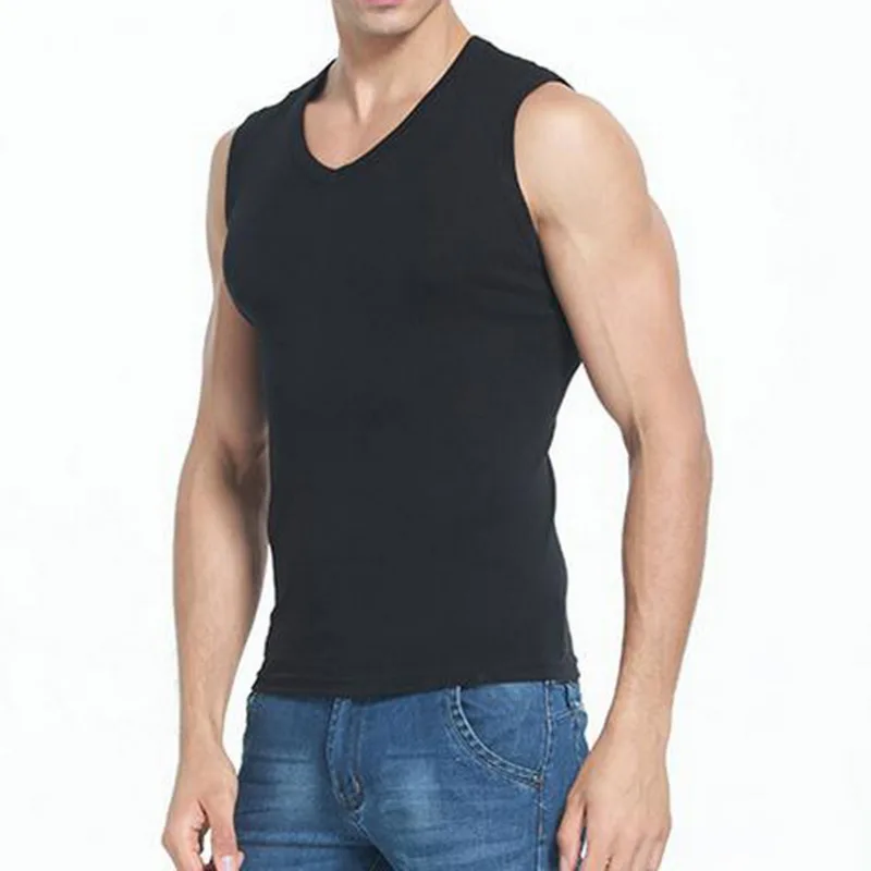 Мужской Топ модный бренд мужской светильник с v образным вырезом для похудения