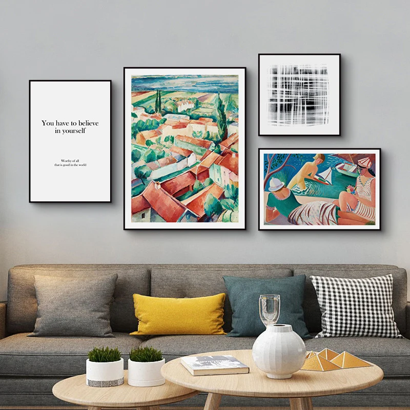 

Vintage Henri Matisse Grana Landscape Oil Painting Poster Figure Canvas Print Wall Art Picture for Aisle Living Room Home Decor