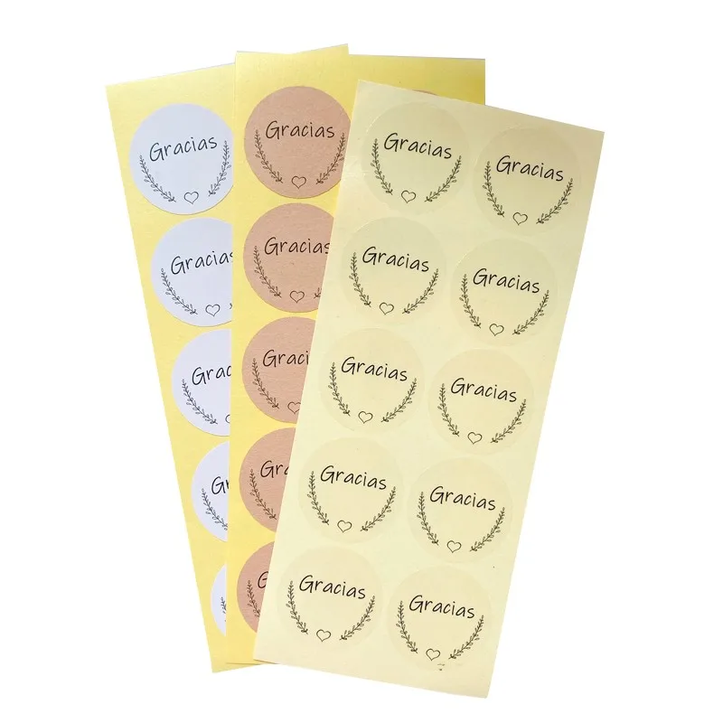 

100pcs Gift Sealing Stickers gracias Diary Scrapbooking Stickers Birthday Party Gift Decorations Labels