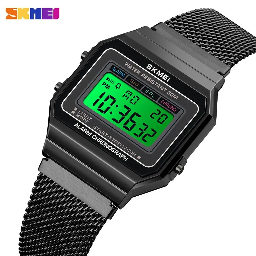 

SKMEI LED Light Men Electronic Watch Stopwatch Calendar Waterproof Male Wristwatches Montre homme Clock Relogio Masculino 1660