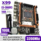 Комплект материнской платы Atermiter X99 D4 DDR4 с процессором Xeon E5 2660 V3 LGA2011-3 1 шт. X 16 ГБ = 16 Гб 3200 МГц DDR4 PC4 память REG ECC RAM