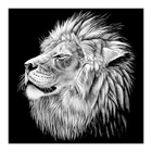 Голова льва животное Алмазная картина круглая полная дрель Nouveaute DIY мозаика вышивка 5D Вышивка крестом черно-белая картина